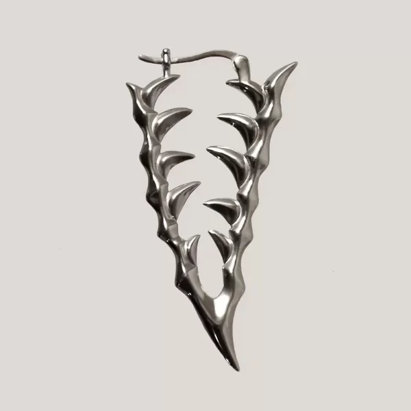 Cyberpunk Style Canine Teeth Earrings Unisex Metal Perforated Eardrop Fashion HipHop Gothic Earwear Jewelry Ear Accessories Gift - Image 5