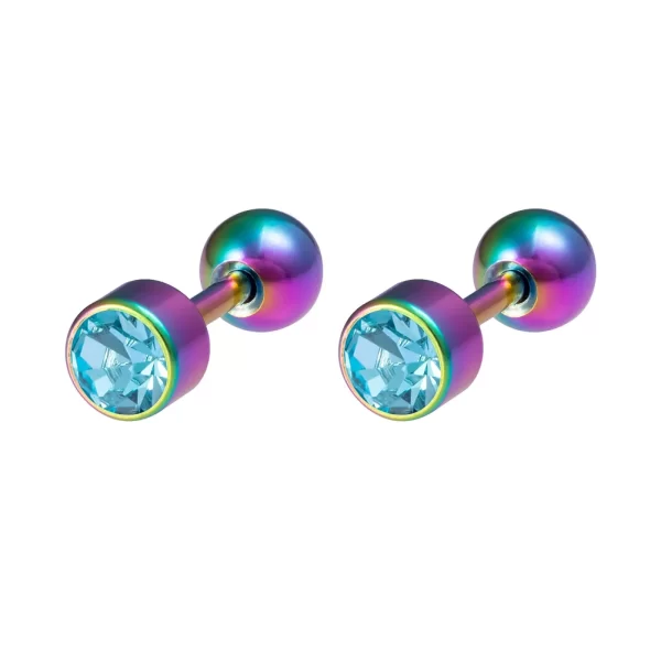 1 Pair Medical Stainless Steel Crystal Screw Round Ball Stud Earrings Ear Bone Nail Cartilage Earring Ear Piercing Body Jewelry - Image 17