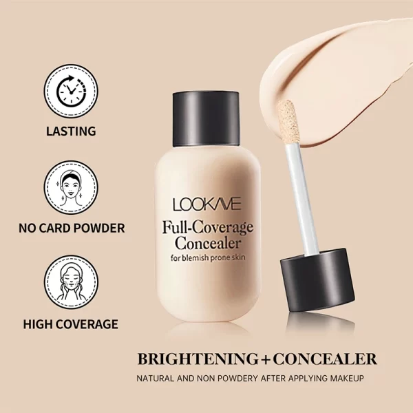 Not Easy Smudged Foundation Cream Multiple Colors Waterproof Covering Concealer Long Lasting Liquid Shadows Korean Cosmetics - Image 6