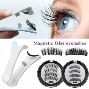 4pcs Magnetic Eyelashes Natural Long With Applicator Reusable Lashes Extension Women Beauty Thick Long 3D False Magnetic Lashes