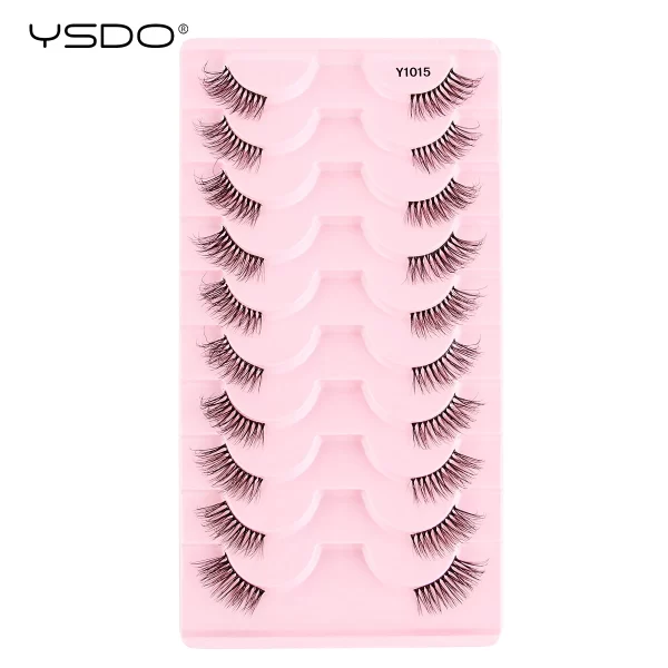 Half Lashes 3/7/10 Pairs Soft Natural 3D Mink Eyelashes Wispy Mink Lashes Makeup Volume Fluffy Half False Eyelash Cilios Tools - Image 15