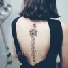 Sexy Alphabet English Long Line Waterproof Fake Tattoo Stickers For Women Back Water Transfer Temporary Tattos Party Decal - Image 3