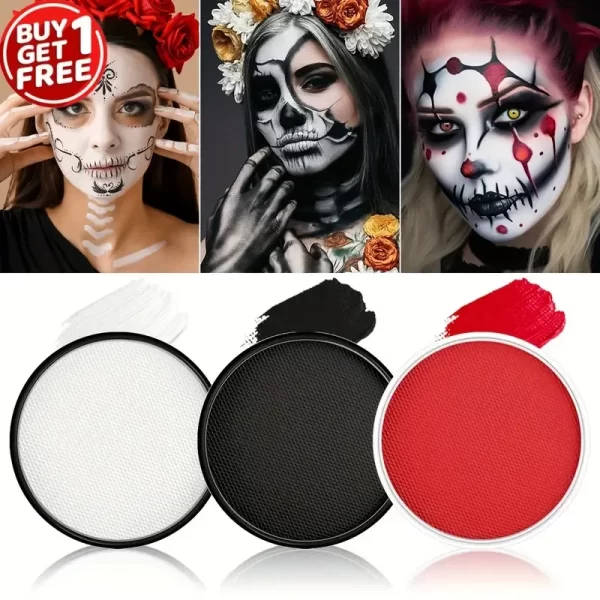 30G Water Monochromatic Body Paint Black And White Matching Makeup Face Paint Halloween Party Waterproof Makeup Body Painting - Image 2