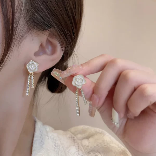 2023 Luxury Women's Earrings Rhinestone Fringe Hanging Zircon Earrings New Shiny Wedding Statement Party Jewelry Gifts - Image 21