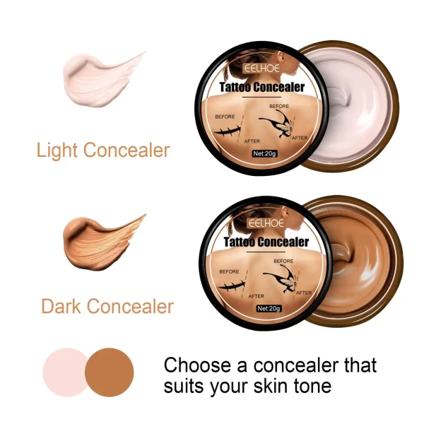 20g Tattoo Concealer Waterproof Lasting Tattoo Cover Cream Body Makeup Cosmetics Tattoo Cover Tool Body Foundation Makeup - Image 6