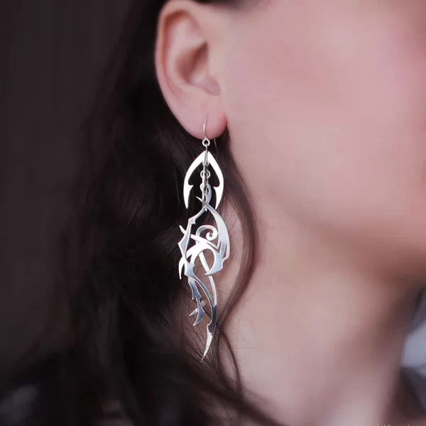 Trend Personality Alloy Metal Statement Earrings Lady New Fashion Silver Color Hanging Dangle Earrings Jewelry - Image 6