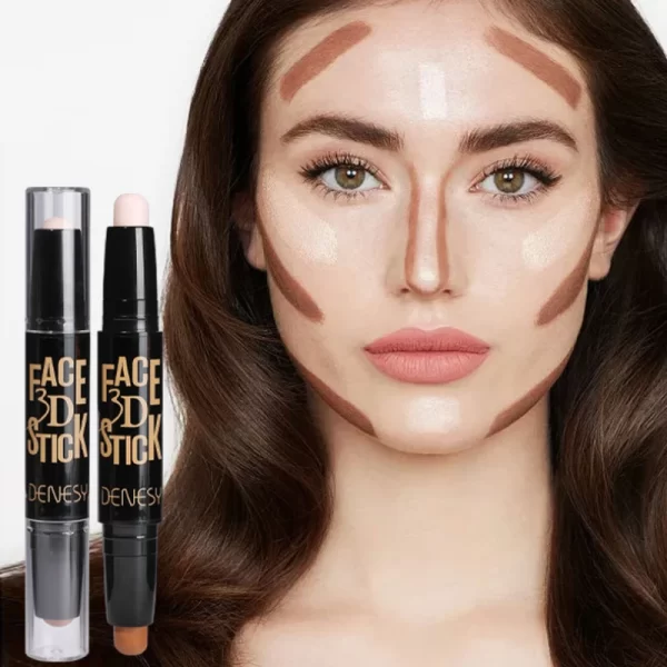 Face Freckles Double Head Concealer Pen Long Lasting White Dark Circles Corrector Contour Eye Stick Pencil Cosmetic Makeup - Image 2