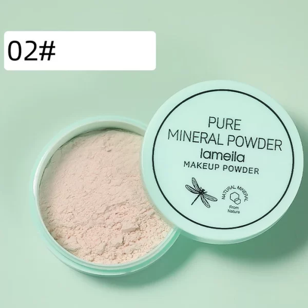 3 color facial loose powder, waterproof oil control honey powder, long-lasting makeup powder with powder puff - Image 10
