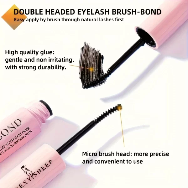 Lash Bond And Seal 10ml DIY Lash Extension And Lash Glue Remover 5ml Kit Long Lasting 48-72 Hours Waterproof Makeup Tool - Image 3