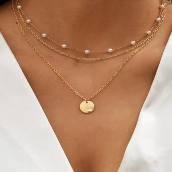 Crystal Zircon Heart Star Charm Layered Pendant Necklace Set for Women Charms Fashion Square Rhinestone Female Vintage Jewelry - Image 18