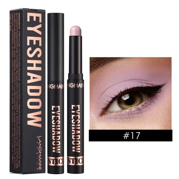 Smoky Dark Blue Eyeshadow Pencil Stick Waterproof Pearlescent 16 Colors Metallic Glitter Eye Shadow Highlighter Pen Makeup Tool - Image 16