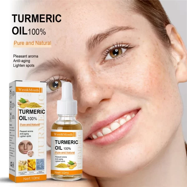 New Turmeric Oil Glow to Facial Lightening Brightening Serum For Black Brown Skin Leg Hand Body Whitening for Dark Skin 10/30ml - Image 3