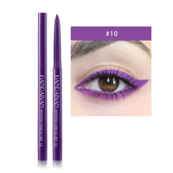 Sexy Purple Waterproof Matte Eye Cosmetics EyeLiner Pencil Long Lasting Women Fashion Pink Black Eye Charming Eye Liner Pencil - Image 21