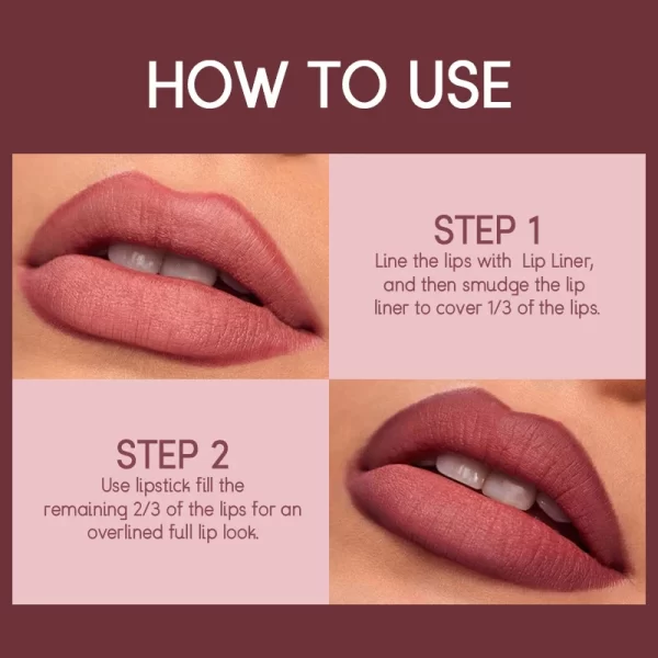 2 In 1 Matte Lipstick Set Lip Liner Waterproof Long Lasting Lip Gloss Cosmetics For Women Sexy Durable Luxury Korean Makeup - Image 7