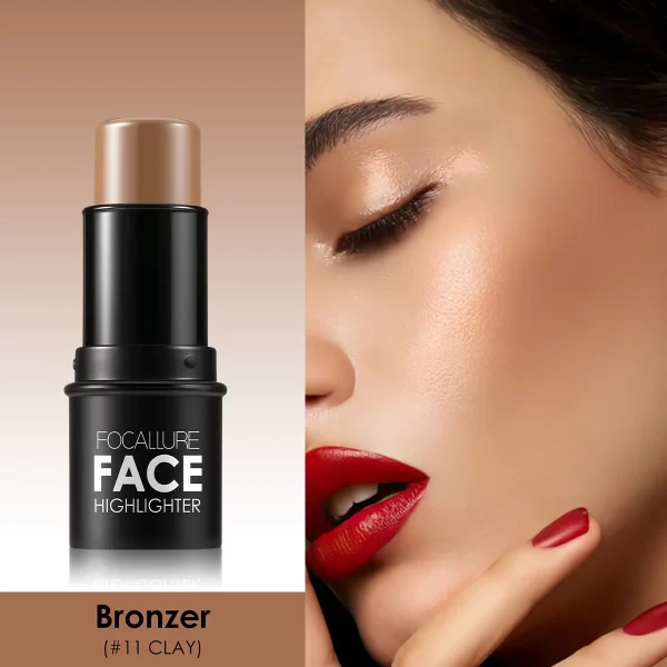 Wholesale FOCALLURE Bronzer Highlighter Stick Waterproof Body Face Contour Corrector Illuminator Cream For Women's Makeup - Image 9