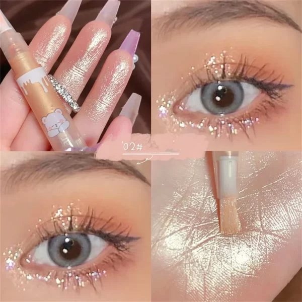 Lying Silkworm Highlighter Pen White Pearl Shiny Diamond Waterproof Lasting Eye Makeup Glitter Brightening Eyeliner Eyeshadow - Image 8