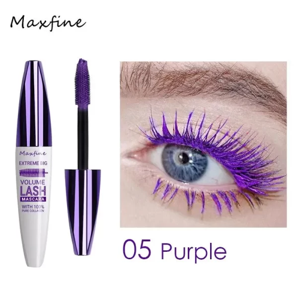 5d Three-dimensional Mascara Purple Blue White Multi-color Mascara Base Long-lasting Non-smudge Long-lasting Curling Shaping Mas - Image 11