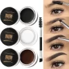 3D Wild Eyebrow Gel Wax Brow Styling Soap Waterproof Long Lasting Tint Eyebrows Enhancers Brows White Brown Makeup Cosmetic Tool - Image 2