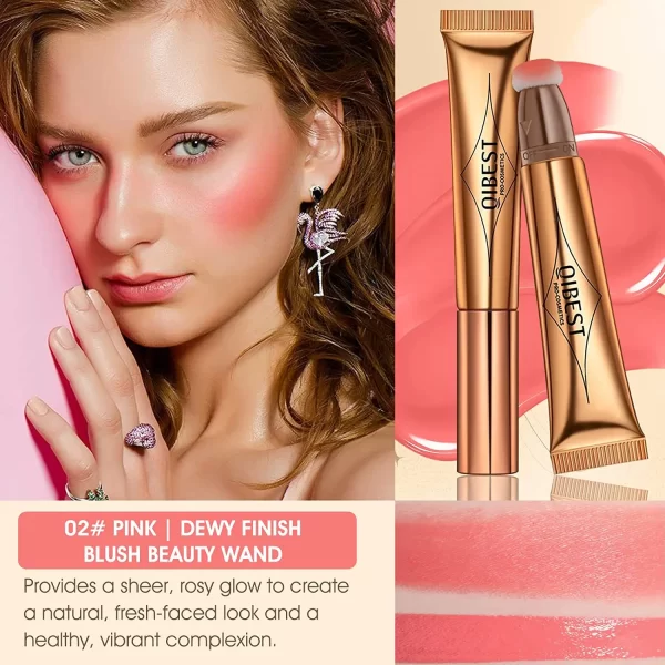 Blush Stick Cream Blusher Blush Highlighter Stick Concealer Pen Versatile Highlighter Makeup Stick Lip Cheek Eye Multi-use Stick - Image 4