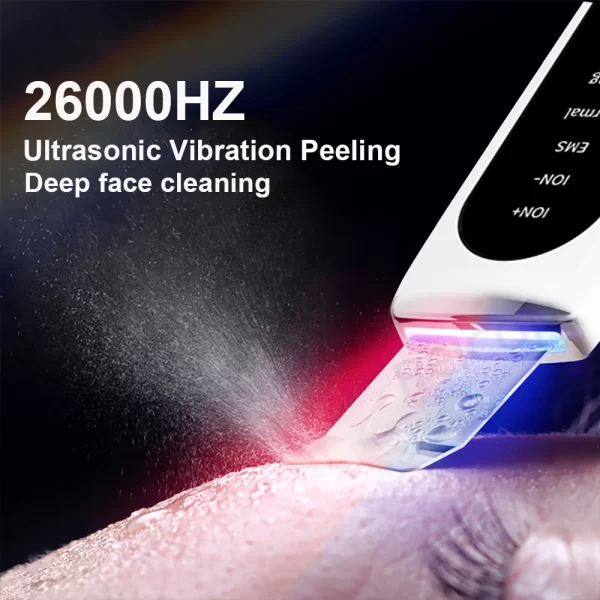 Ultrasonic Skin Scrubber Peeling Blackhead Remover Deep Face Cleaning Ultrasonic Ion Ance Pore Cleaner Facial Shovel Cleanser - Image 3
