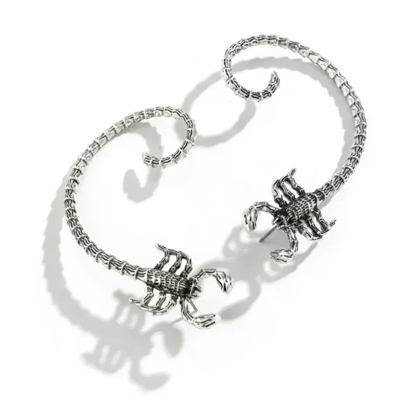 Retro Punk Dark Avant-garde Animal Venom Scorpion Ear Clip for Women  Halloween Personalized Men's Gothic Earrings Jewelry Gift - Image 5