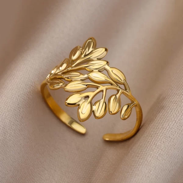 Stainless Steel Rings For Women Men Gold Color Hollow Wide Open Ring Female Male Fashion Wedding Party Finger Jewelry Gift 2024 - Image 7