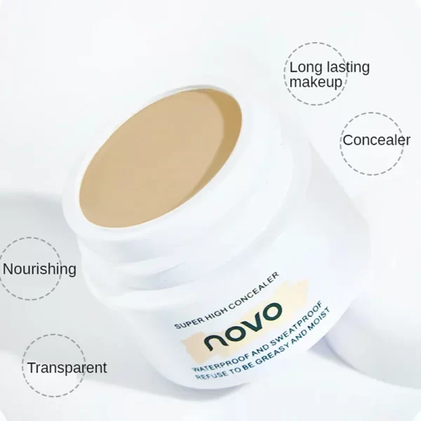 NOVO Brightening Concealer Waterproof Sweat Resistant Strongly Covers Spots Facial Acne Marks Dark Circles Woman Face Makeup - Image 6