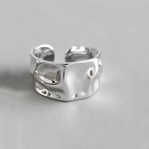 Stainless Steel Simple Smooth Metal Heart Rings For Women Men Y2K Trendy Open Ring Korean Elegant Party Jewelry Couple Gifts - Image 7