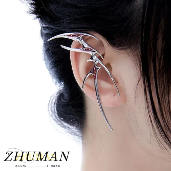 2024 New Blood Butterfly Ear Clip Cyberpunk Style Men's And Women's Jewelry Party Gift - Image 2