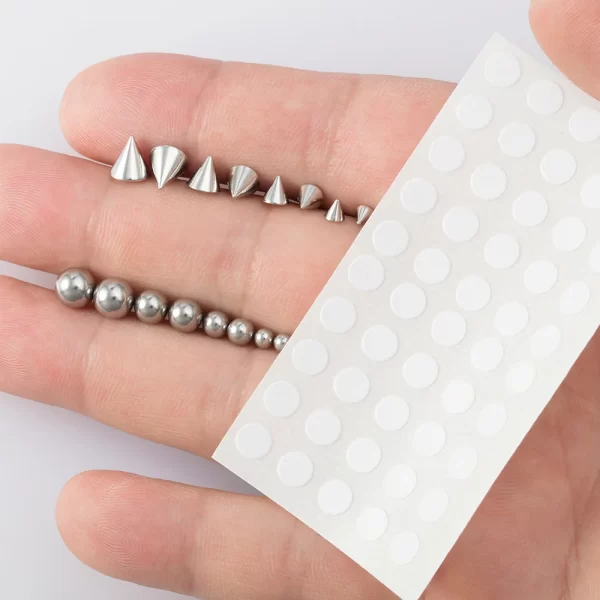 8pcs Fake Lip Nails & 50pcs Stickers Eyebrow Ear Stud Non Piercing Earring Studs Teens Hip hop Fake Nose Ring Body Jewelry - Image 4