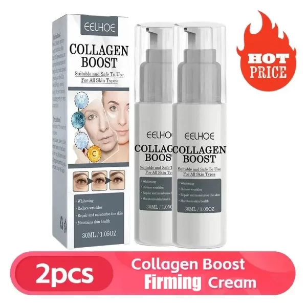 1/2pcs 30ml Collagen Boost Firming Essence Cream Fade fine lines Face brightening lightining Serum Cream skin care for women - Image 2