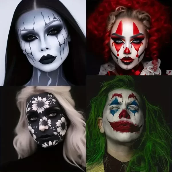 30G Water Monochromatic Body Paint Black And White Matching Makeup Face Paint Halloween Party Waterproof Makeup Body Painting - Image 5