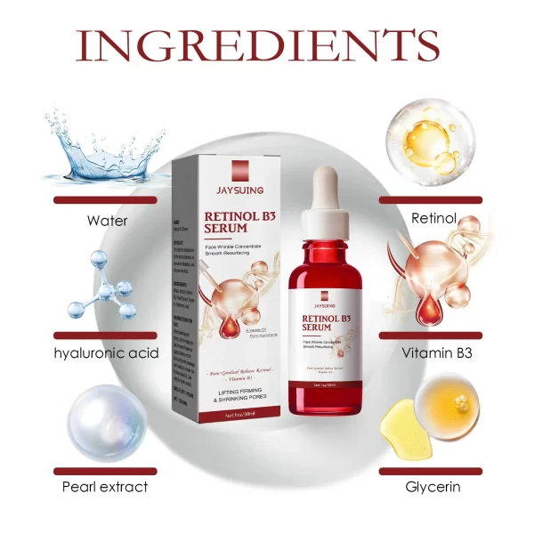 Pure Retinol Face Serum with Vitamin B3. Anti Aging Face Serum for Lines Wrinkles & Premature Sun Damage - Image 5