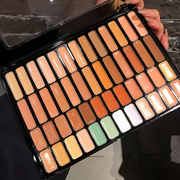 50 Colors Professional Makeup Concealer Palette with Brush Black Eye Circle Correction Facial Long Lasting Contouring Cosmetics - Image 8