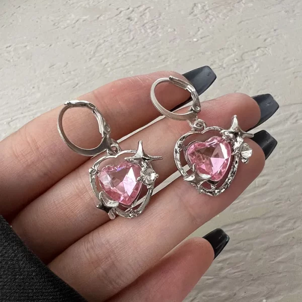 Irregular Heart Tassel Star Earrings Women Design Senior Sense of Fashion Personality Earring 2023 Y2K Trendy Party Jewelry Gift - Image 8