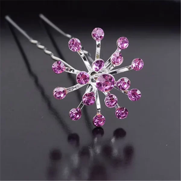 Bride Hair Accessories Rhinestone Flower Crystal Hairpins Retro Pave Hair Clip Hair Jewelry For Women Wedding Party Hair Pins - Image 10