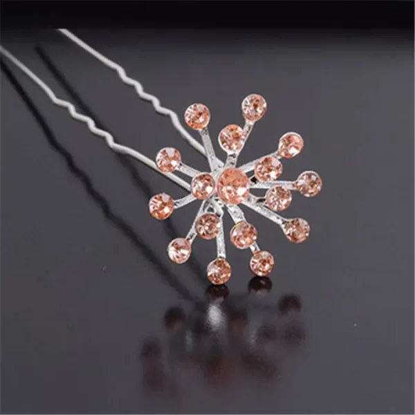 Bride Hair Accessories Rhinestone Flower Crystal Hairpins Retro Pave Hair Clip Hair Jewelry For Women Wedding Party Hair Pins - Image 11