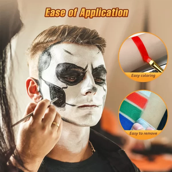 30G Water Solubility Monochromatic Body Paint Black And White Makeup Face Paint Halloween Party Waterproof Makeup Body Painting - Image 5