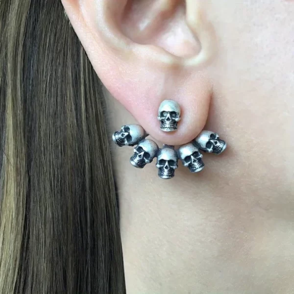 Dragon Earrings, Front Back Earrings, Stainless Steel Earrings, Gothic Jewelry, Ear Jacket, Dragon Ear Jacket, Dragon Jewelry, D - Image 11