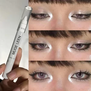 Pearl Matte White Glitter Eyeliner Pencil Brightening Eyes Head Lying Silkworm Waterproof Highlighter Eyeshadow Stick Cosmetic