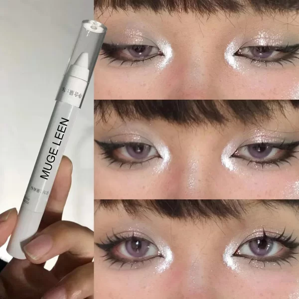 Pearl Matte White Glitter Eyeliner Pencil Brightening Eyes Head Lying Silkworm Waterproof Highlighter Eyeshadow Stick Cosmetic