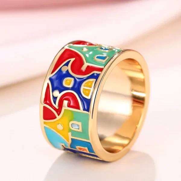 Green Leaf Enamel Handmade Oil Dropping Women's Ring Charm High Luxury Westernized  Prom Fancy Birthday Gift Fashion Jewelry - Image 12