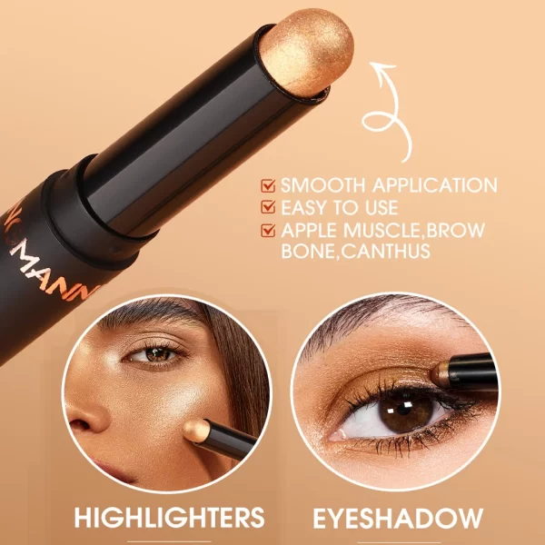 Smoky Dark Blue Eyeshadow Pencil Stick Waterproof Pearlescent 16 Colors Metallic Glitter Eye Shadow Highlighter Pen Makeup Tool - Image 3