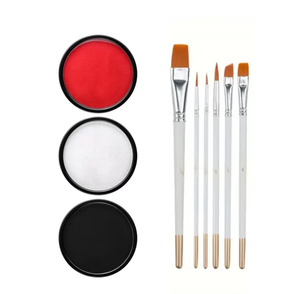 30G Water Solubility Monochromatic Body Paint Black And White Makeup Face Paint Halloween Party Waterproof Makeup Body Painting - Image 11