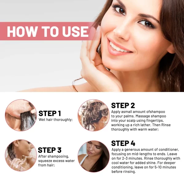 Shampoo Set Gentle Natural Promotes Hair Growth Nourishes Scalp Moisturizing Oil Control Shampoo Moisturizing Conditioner Set - Image 5