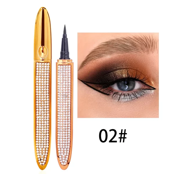 2 In 1 Self Adhesive Eyelashes Eyeliner Pencil Long Lasting No Glue Non Magnetic Quick Drying Eyelashes Sticking  Eye Liner Pen - Image 9