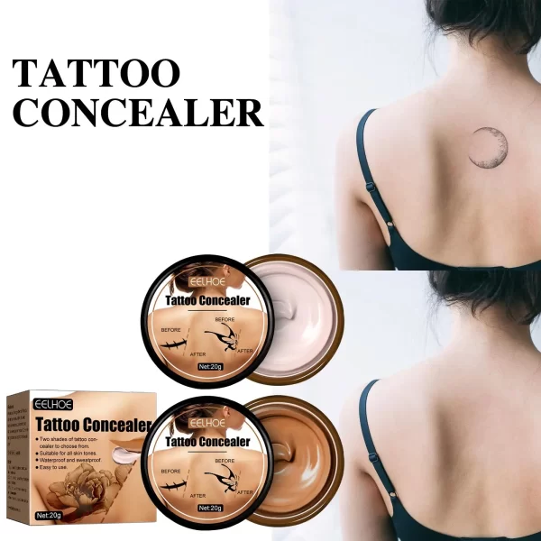 20g Tattoo Concealer Waterproof Lasting Tattoo Cover Cream Body Makeup Cosmetics Tattoo Cover Tool Body Foundation Makeup - Image 2