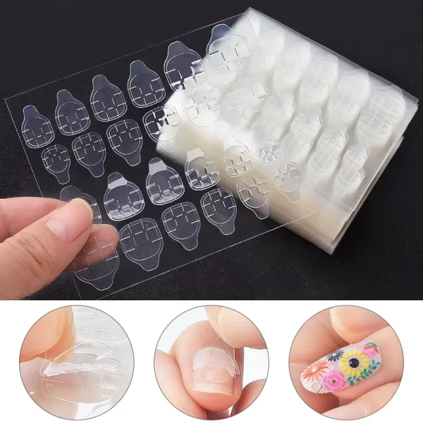 240Pcs Double Side Adhesive Tape Glue Sticker False Nail Glue for Fake Nails Tips Clear Jelly Gel Pad Press On Nails Manicure 23 - Image 2