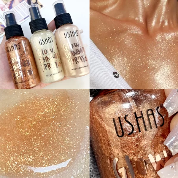 Diamond Liquid Highlight Waterproof High Gloss Glitter Body Bronzer Highlight Long-lasting Wear Face Contour Illuminator Makeup - Image 5