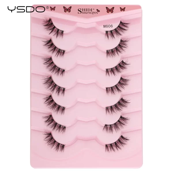 Half Lashes 3/7/10 Pairs Soft Natural 3D Mink Eyelashes Wispy Mink Lashes Makeup Volume Fluffy Half False Eyelash Cilios Tools - Image 35